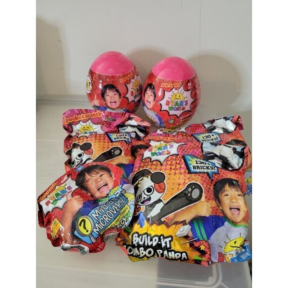 RYAN'S WORLD: Mini Mystery Egg, Build-it Combo Total 6 toys NWT - Picture 7 of 8